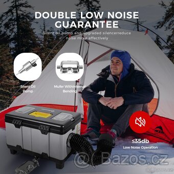 Přenosné topení 6-8kW, 12+24+230V, auto start/stop, BT - 13