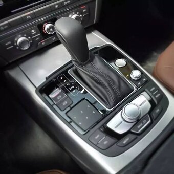 Kožená radici páka AUDI A6 A7 perforovaná / hladká koža - 13