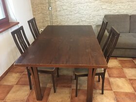 Jídelní stůl 160x100 rozkládací s židlemi - 13