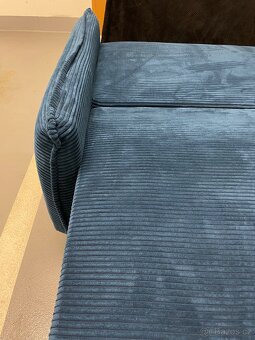 Rozkládací manšestrová pohovka Tori - 13