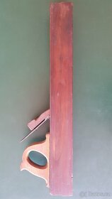 Dřevěný hoblík 650x80x75mm, nože Goldenberg, 130 let starý - 13