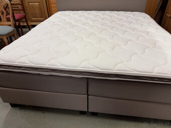 Zánovní boxspring dvoupostel značková - 13