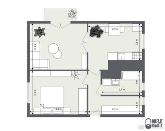 Zrekonstruovaný byt se zahradou, 2+1+B, 50 m2, Liberec I-Sta - 13