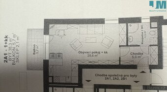 Prodej byty 1+kk, 46 m2 - Třebíč - Nové Město, balkon, sklep - 13