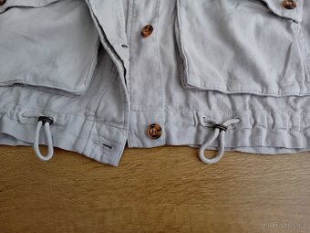 Review dámská lehká cropped bunda vel. Uni bavlna len - 13