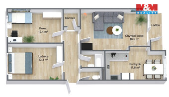 Prodej bytu 3+1, 68 m², Praha 14, metro Rajská Zahrada - 13