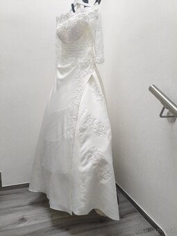 Svatební šaty s vlečkou vel. 36/38 - 13