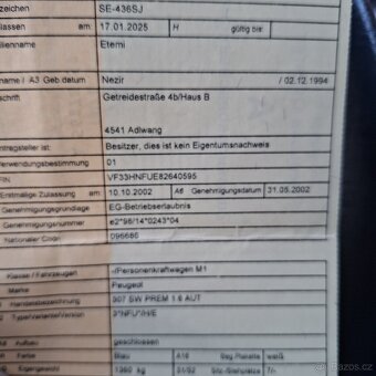 Peugeot 307 1.6 benzin automat r.v.2002/10 7 míst - 13