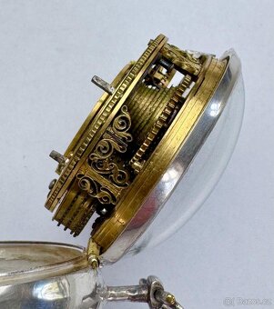 VZÁCNÉ PÁNSKÉ STŘÍBRNÉ BAROKNÍ ŠPINDLOVKY TRABET - LONDON - 13