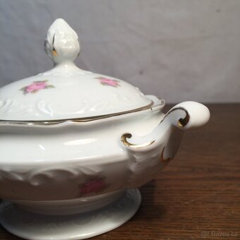 Konvice a cukřenka s kvítky Schlaggenvald Slavkov 1918 - 13