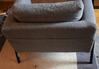Křeslo IKEA KOARP potah Gunnared šedá, robustní a stabilní - 13