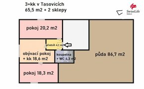 Prodej bytu 3+kk 66 m2, Tasovice - 13