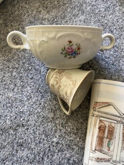hrnek hrneček porcelán starý porcelán hrnek podšálek koflík - 13