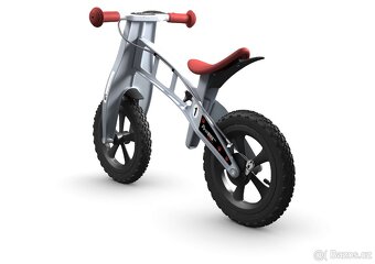 FirstBIKE - odrážedlo CROSS silver, brzda, košík, zvonek
 - 13