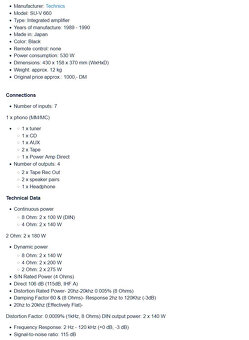 TECHNICS SU-V660 Stereo Integrated Amplifier / Class AA - 13