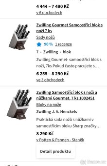 Zwilling Gourmet sada nožů s ostřícím blokem - 13