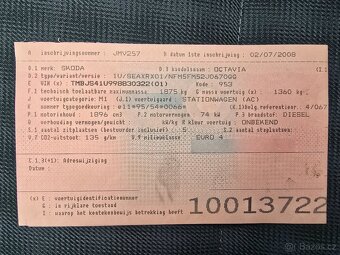 Škoda OCTAVIE  combi 1.9 TDI 74 kw,rv10/2008 najeto 150 tis - 13