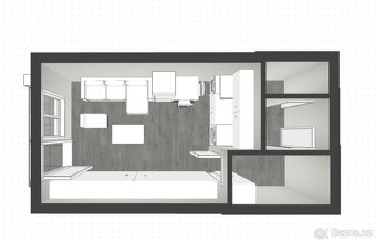Pronájem bytu 1+kk, Opálkova, Bystrc, 13 500 Kč/měs, 24 m2 - 13