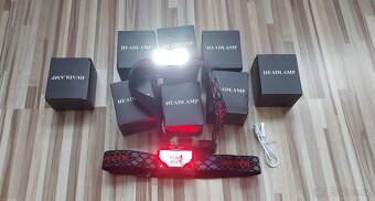 Čelová svítilna COB-LED+červené světlo,ultralehká,vodotěsná. - 13