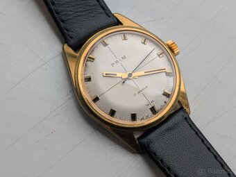 HODINKY PRIM 17 JEWELS - ZLACENÉ.-  TOP STAV - 13