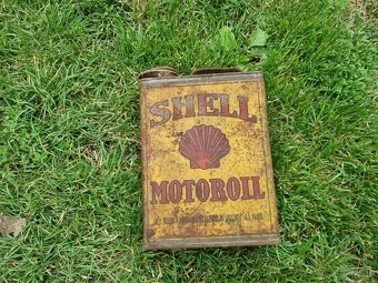 Historické plechovky od oleje. Mobiloil, Shell, Fantolin. - 13