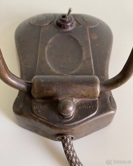 Starožitná stolní lampa bankéřka, DRGM, Německo - 13