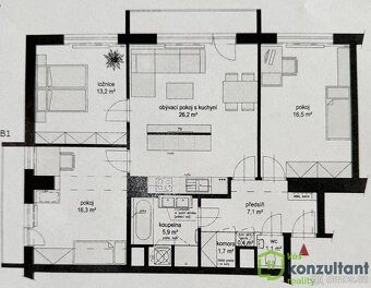 Pronájem byty 4+kk, 85 m2 - Velká Bíteš, ev.č. 00751 - 13