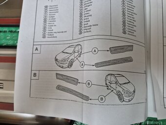 dekorativní ozdobné lišty prahu broušený hliník Mazda 5 CC29 - 13