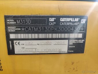 Kolový otočný bagr CAT 313D - 13