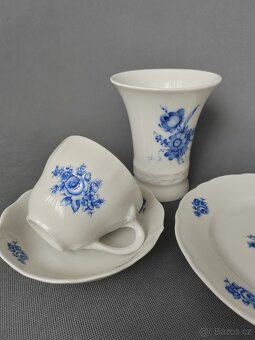 Sada starožitného porcelánů: trio Bavaria a váza Kaiser - 13