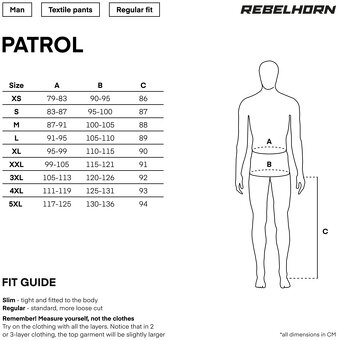 Pánské kalhoty na motorku Rebelhorn Patrol černé vel.L - 13