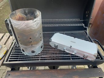 Velký grill/udírna Heckermann včetně příslušenství - 13