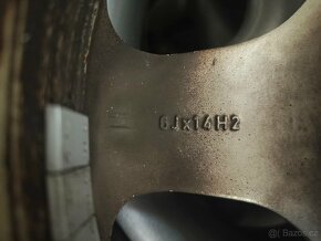 ALU disky 6Jx14H2 Et 38 + pneu 185/60 R14 - 13