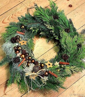 Adventní věnce, živé girlandy, svícny - 13