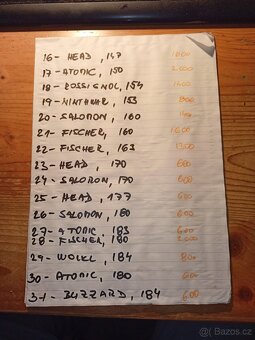 Prodám různé carvingové lyže. - 13