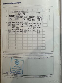 VW Golf Variant 2,0 TDI, 110 kW, 2016, 6 st. man. převodovka - 13