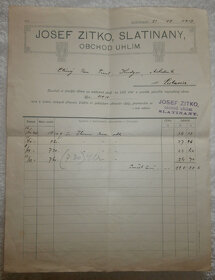 Staré tiskoviny, písemnosti a vizitky ze začátku 20.století - 13