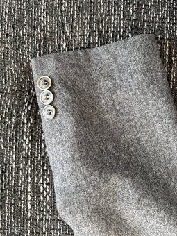 Pánský vlněný oblek - šedý, velikost 46 - 13