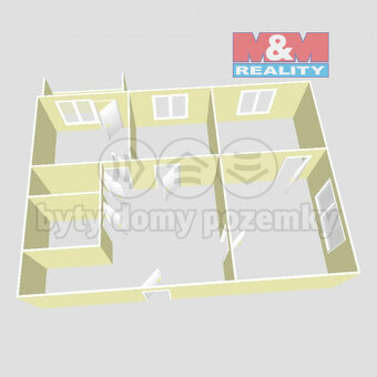 Pronájem bytu 3+1, 72 m², Karviná, ul. tř. 17. listopadu - 13