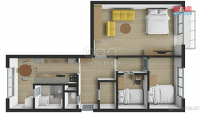 Prodej bytu 3+1, 63 m², Písek, ul. nábřeží 1. máje - 13