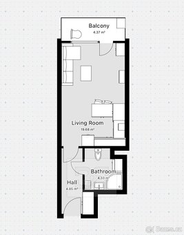 Pronájem bytu 1+kk 28 m², Praha - Zličín, ev.č. N08538 - 13