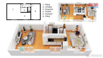 Prodej bytu 2+kk, 54 m², Třinec, ul. Dukelská - 13