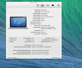 MacBook Pro 17" - unibody 2009, matná verze displeje - 13