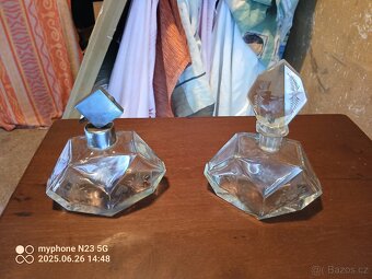Stary křišťál brus mísy,karafa stamprle - 13