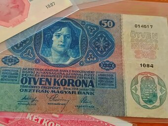 Bankovky Rakousko-Uherska(1000, 100, 50, 20, 10, 2,1 koruna) - 13