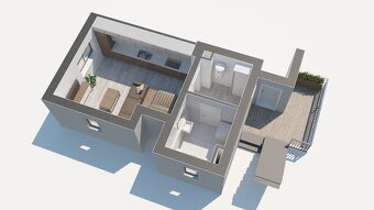 Moderní byt 1+kk s balkonem a zahradou, lokalita České Buděj - 13