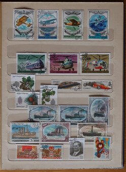 Album modrý + známky SSSR, Japonsko aj. - 13