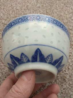 Nová sada misek z čínského porcelánu - motiv rýžové zrno - 13