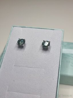 Naušnice s diamantem ( moissanit ) - 13