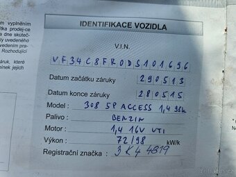 Peugeot 308 Access 1.4 72 kW r.v. 2013, 155.000 km, Hlava KO - 13